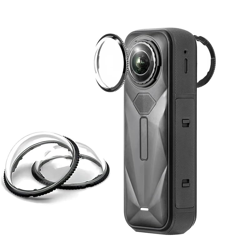 Image of Yantralay Lens Guard for Insta 360 X5, Rotatable Detachable Tempered Glass Shield with Anti-Glare Edge, Scratch & Drop Resistant High-Definition Cover