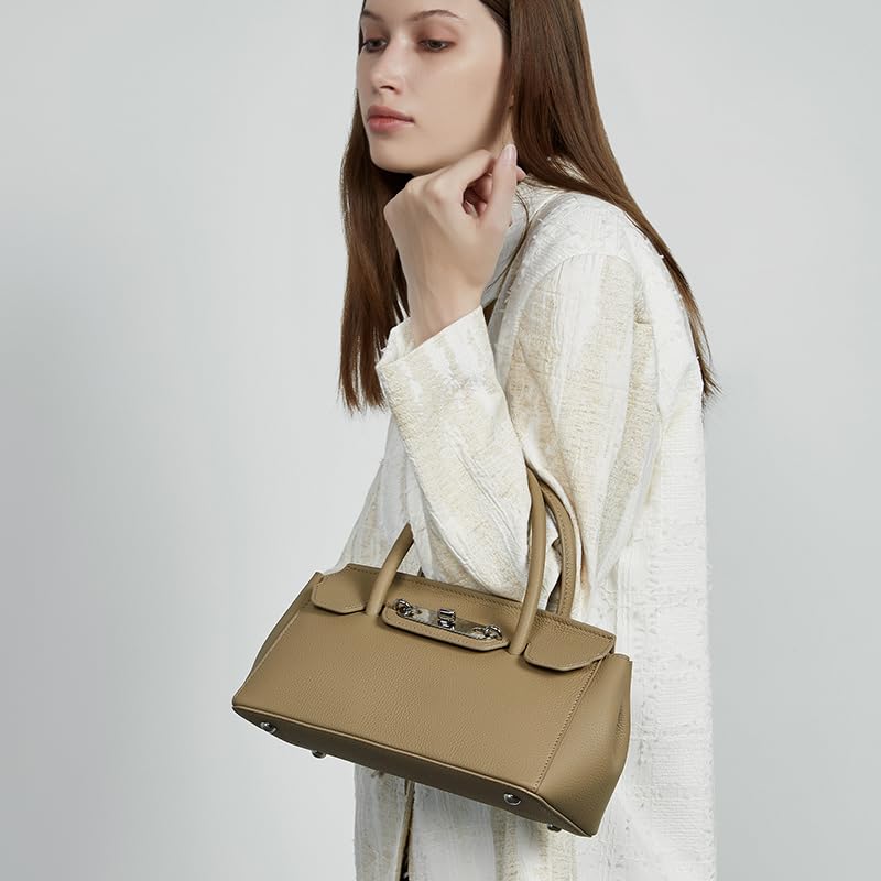 JIUFENG Women's Genuine Leather Handbag,Messenger Bag,Crossbody Bag,Versatile Shoulder Bag4