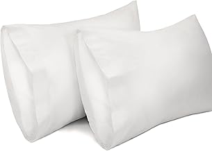 Lirex 2 Paquetes Fundas de Almohada, 100% Algodón Transpirable Fundas de Almohada la Cubiertas de Almohada (50 x 80 cm, Blanco)