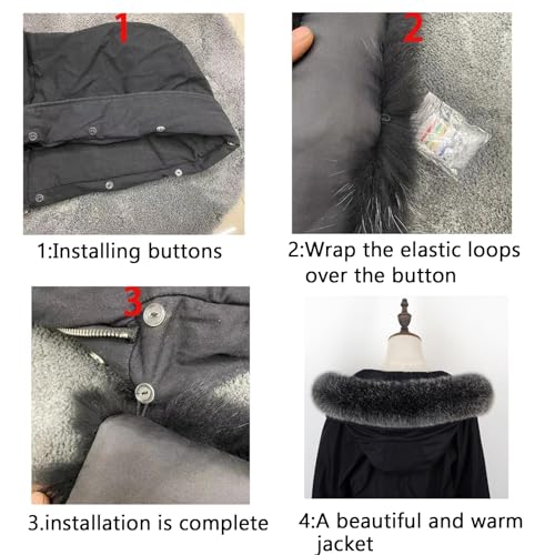 Real Fox Collar Scarf for Women Men Black White Natural Fur Scarves Winter Jacket's Hood Trim Neck Warmer Unisex 70cm4