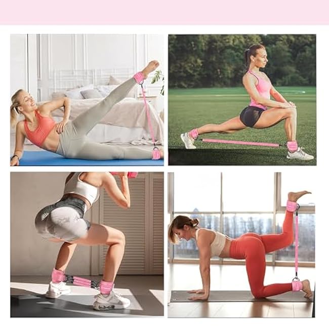 Hip Thrust Belt for Weights and Ankle Resistance Bands with Cuffs for Working Out,Hip Thrust Belt for Dumbbells Heavy, Kettlebells, Plates,Hip,Leg and Glute Exercise,Booty Builder, Glute Workout