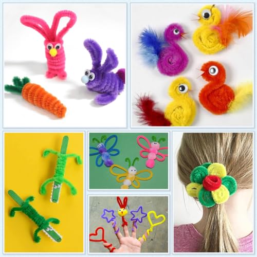 Image of Praisebank Craft Pipe Cleaners (500pcs 20 Colors), 12 Inch Long