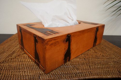 Amazon.co.jp: アジアン雑貨 バリ雑貨 ♪アニマル彫刻ティッシュBOX