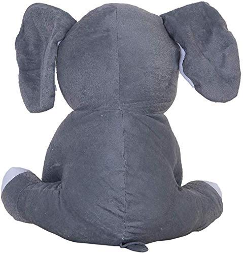 Image of PIKABOO Baby Elephant Soft Toy, Elephant Soft Toy for Kids, Toddlers - 25 cm (Grey)