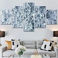 SIGNWIN 5 Panel Canvas Wall Art Abstract Colorful Decorative Elements Modern Artwork for Home Decorations Ready to Hang - 60