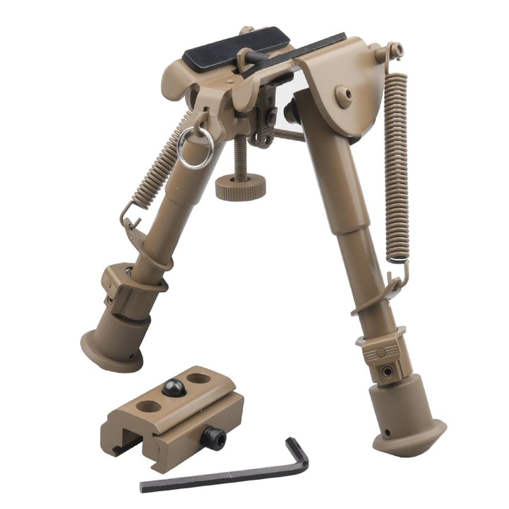 Bipied Tactique avec Adaptateur Picatinny, 6 À 9 Pouces Bipieds De Chasse Légers en Alliage D'aluminium