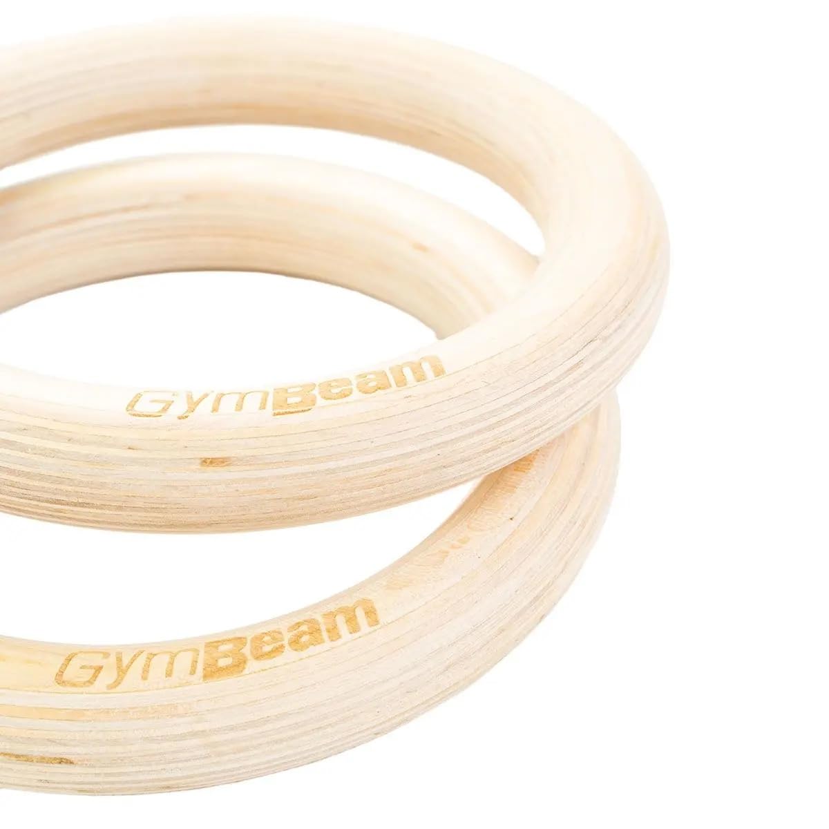 GymBeam Turnringe aus Holz - Gymnastikringe für Bodyweight-Training, verstellbare Riemen und 200kg maximale Belastbarkeit, Fitnesszubehör zum Training von Oberkörper, Bauchmuskeln und Unterkörper