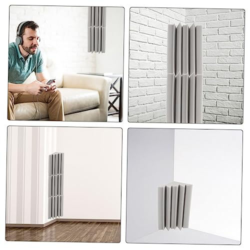 Toyvian 4pcs Paneles para Paredes Acústicas con Trampas de Graves para Esquinas Material Duradero de Esponja Fácil Instalación para KTV, Teatro y Estudios en Casa Gris miniatura 7
