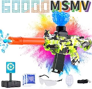 Electric Gel Ball Blaster with 60000+ Water Beads, Eco-Friendly Splatter Ball Blaster, for Outdoor Games Toys for Activities Team Games, 12+ Birthday Gifts, for Boys and Girls Adult, Green