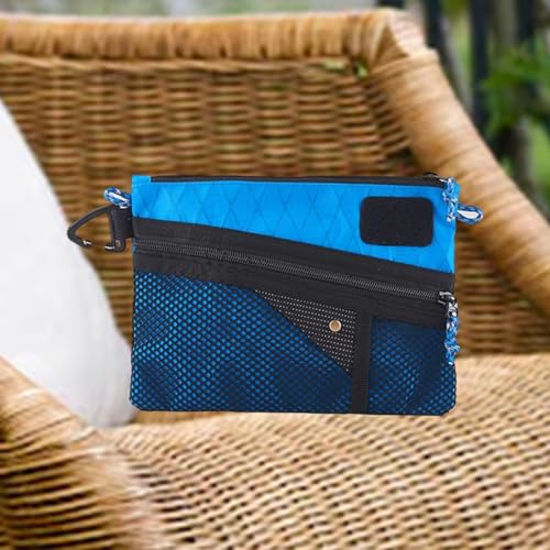 Carrying Bag Storage Bag Portable Wear-resistant Coin Purse Shopping Wallet for Traveling Hiking Mountaining Climbing, Blue4