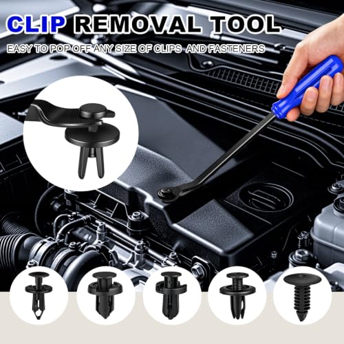Image of 16Pcs Car Trim Removal Tool Set, Fastener Removal Tool with Stem Caps, Blue