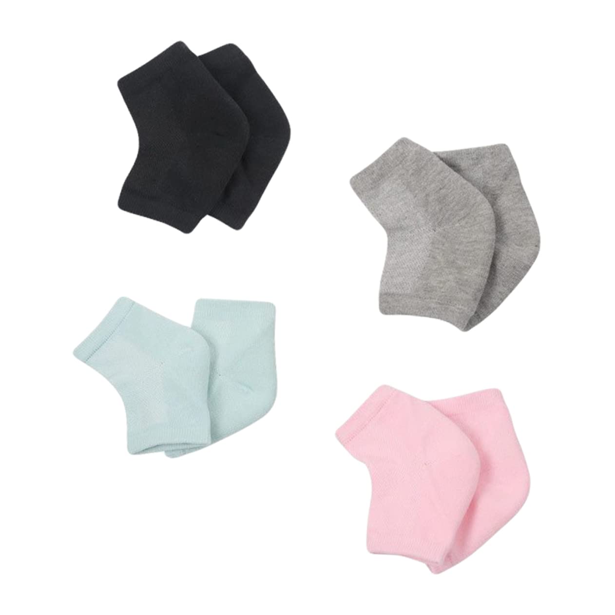 PartyKindom Anti-Cracking Heel Socks 4 Sets of Moisturizing Foot Socks Open Toe for Comfort