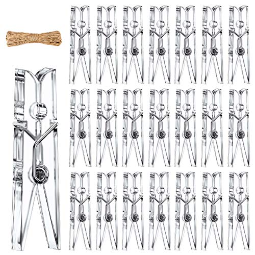 Mini-Clothespins-for-Crafts-Photo-Clips-Clear-Picture-Clips-Plastic-Tiny-Clothes-Pins-for-Hanging-Pictures-Little-Close-Pins-Cloths-Miniclip-for-Clothesline-Miniature-Clip-for-Baby-Shower-100-PCS