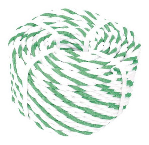 TRUSCO(トラスコ) 標識ロープ 3つ打 7.5mm×50m 白・緑 R-950WGN × 16巻 【ケース販売】