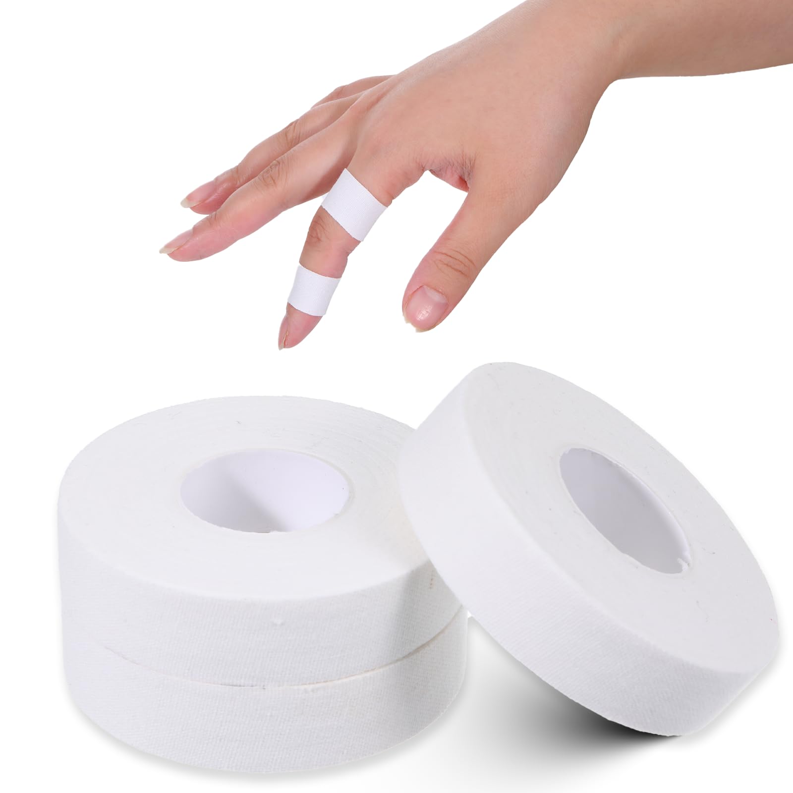 3 Pcs Finger Tape 0 5 Inch x 10 9 Yard Climbing Tape White Athletic Tapes Adhesive Sports