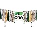Handmade Tassel Garland Leopard Leaves Jungle Theme Wild One First Birthday Party Wall Banner for Baby Girls Boys, Safari Birthday Decorations Wild One 1st Birthday High Chair Banner