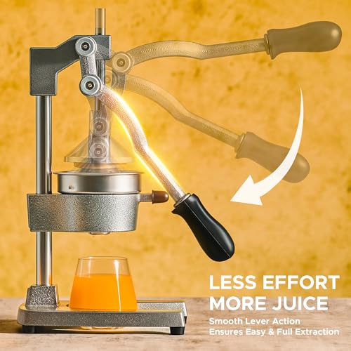 Image of CO-Z Commercial Grade Citrus Juicer Hand Press Manual Fruit Juicer Juice Squeezer Citrus Orange Lemon Pomegranate (Gray)