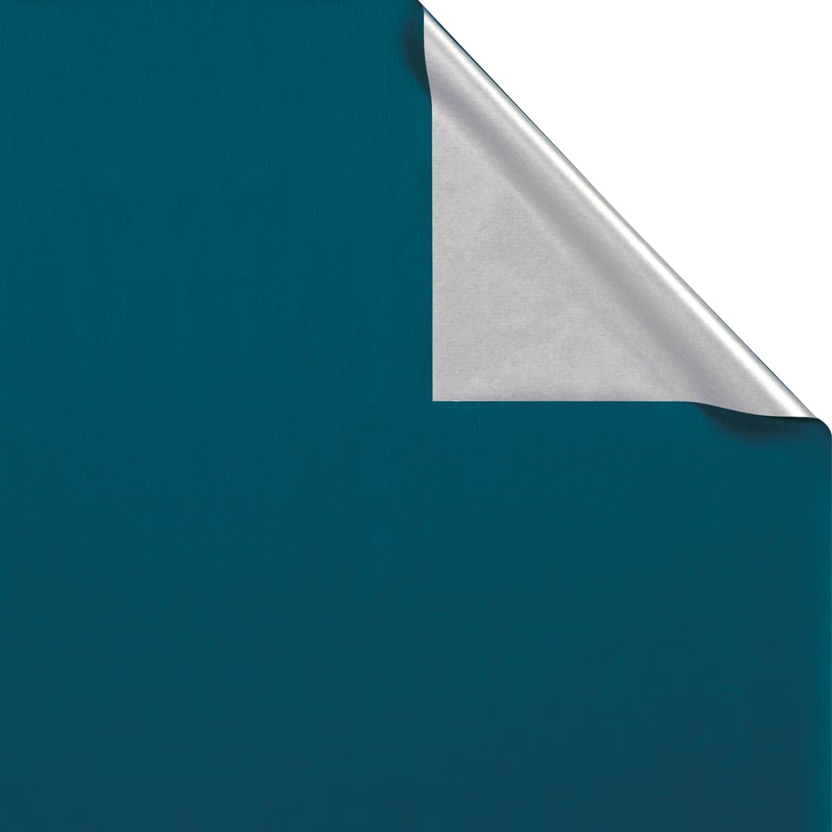 Doppelseitiges Geschenkpapier Kraftpapier eine Seite Blau, eine Silber 50 cm x 100 m Geschenk-Verpackung