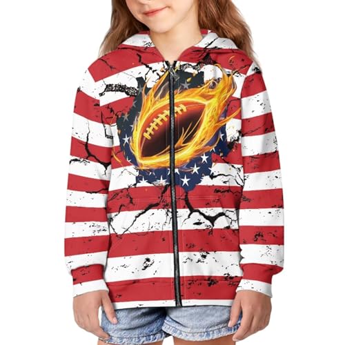 Image of Coloranimal Unisex Girls Boys Long Sleeve Casual Hoodies & Sweatshirts Tops Kids Zip Up Jacket Coat Age 6-16 Year