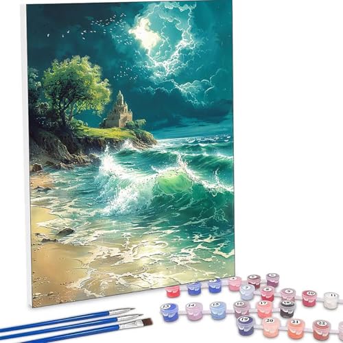 �������G ���i, �C �����h��G �L�b�g DIY ��l ���S�Ҍ��� �f�W�^�����G ��h�� Paint by Numbers for Adults �A�N�����y�C���g ���ʉ� �z�[�� �I�t�B�X���� �M�t�g ��H�| �|�p��h�� �G���� �C���e���A �Ǐ��� (10