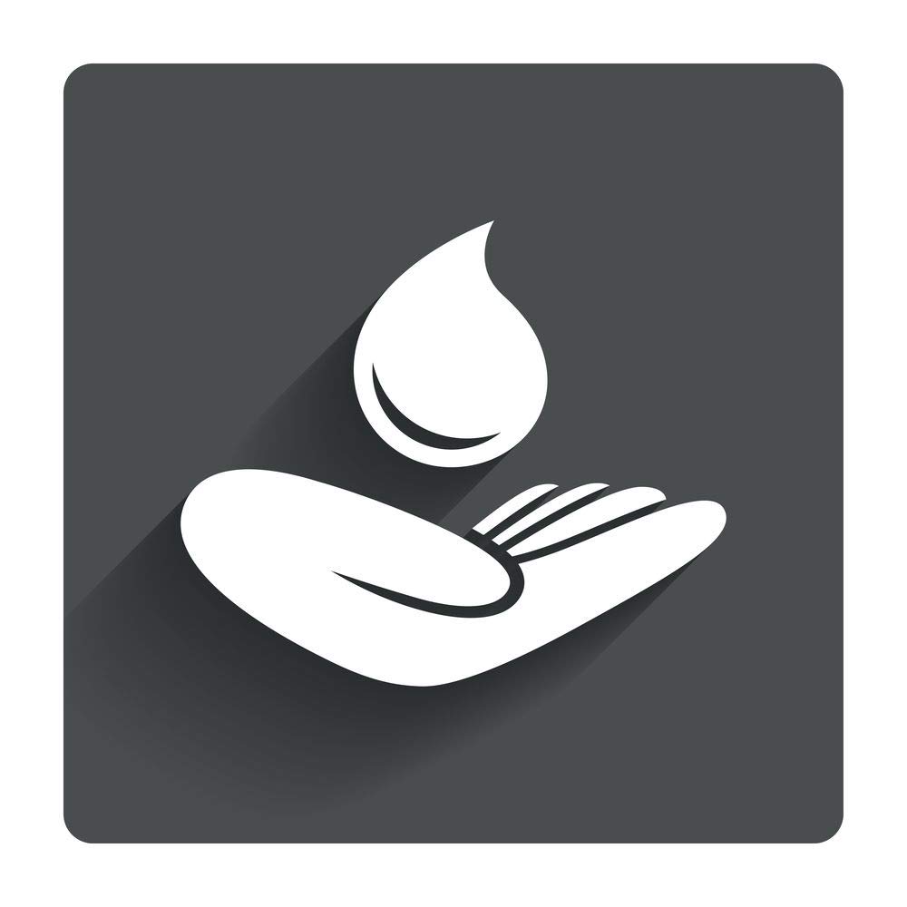5 Acewhite hand with drop sticker poster|save water|save environment