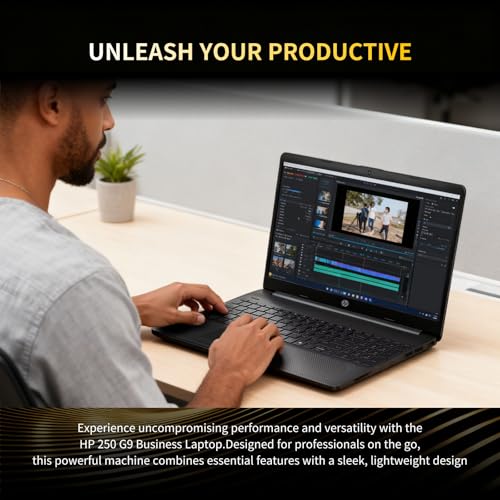 Image of HP 250 G9 Premium Business Laptop - 15.6 inch FHD 1080p Display, Intel i3-1315U CPU, Windows 11 Pro, Numeric Keypad, 64GB RAM, 2TB SSD, Wi-Fi 6, All-Day Performance for Work & Study, with Accessories