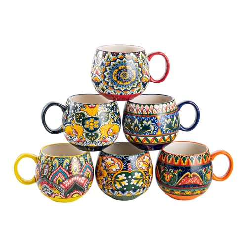 Tassen Set Porzellan, Ceramic Cappuccino Tassen/Mug Set - 600ml,...