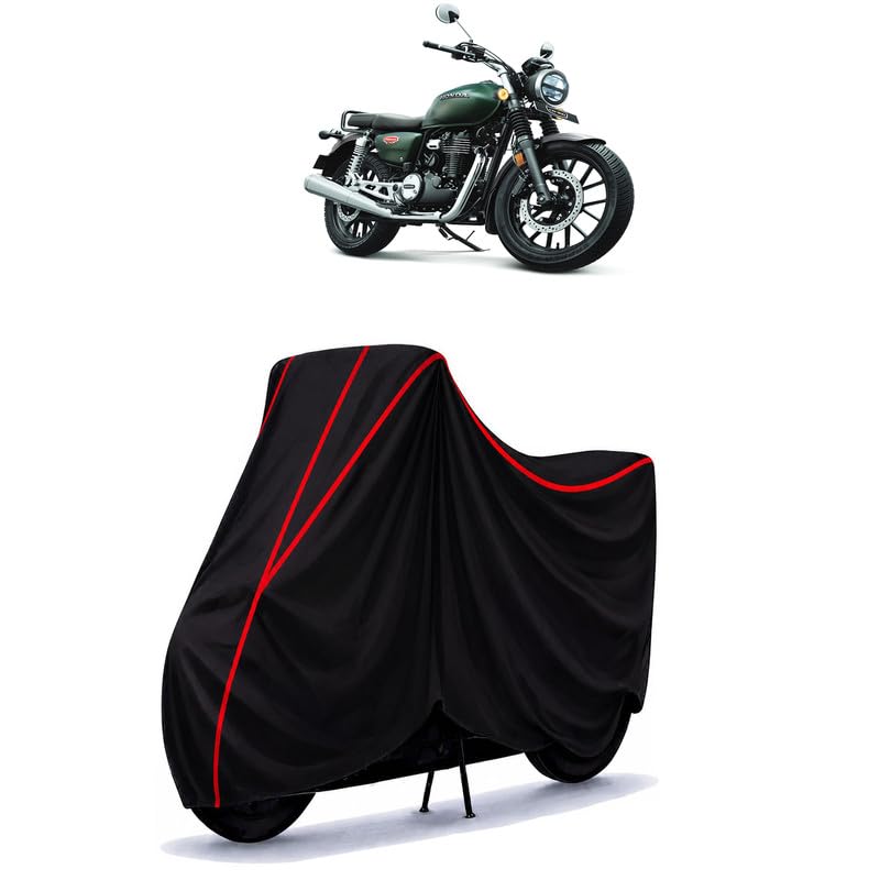 Image of CB350 DLX Water Resistant Bike Cover for All Motorcycles & Rain | Heavy Duty Taffeta Fabric | UV Protection, Dustproof, Scratchproof | All Weather Two Wheeler Body Cover with Elastic Bottom