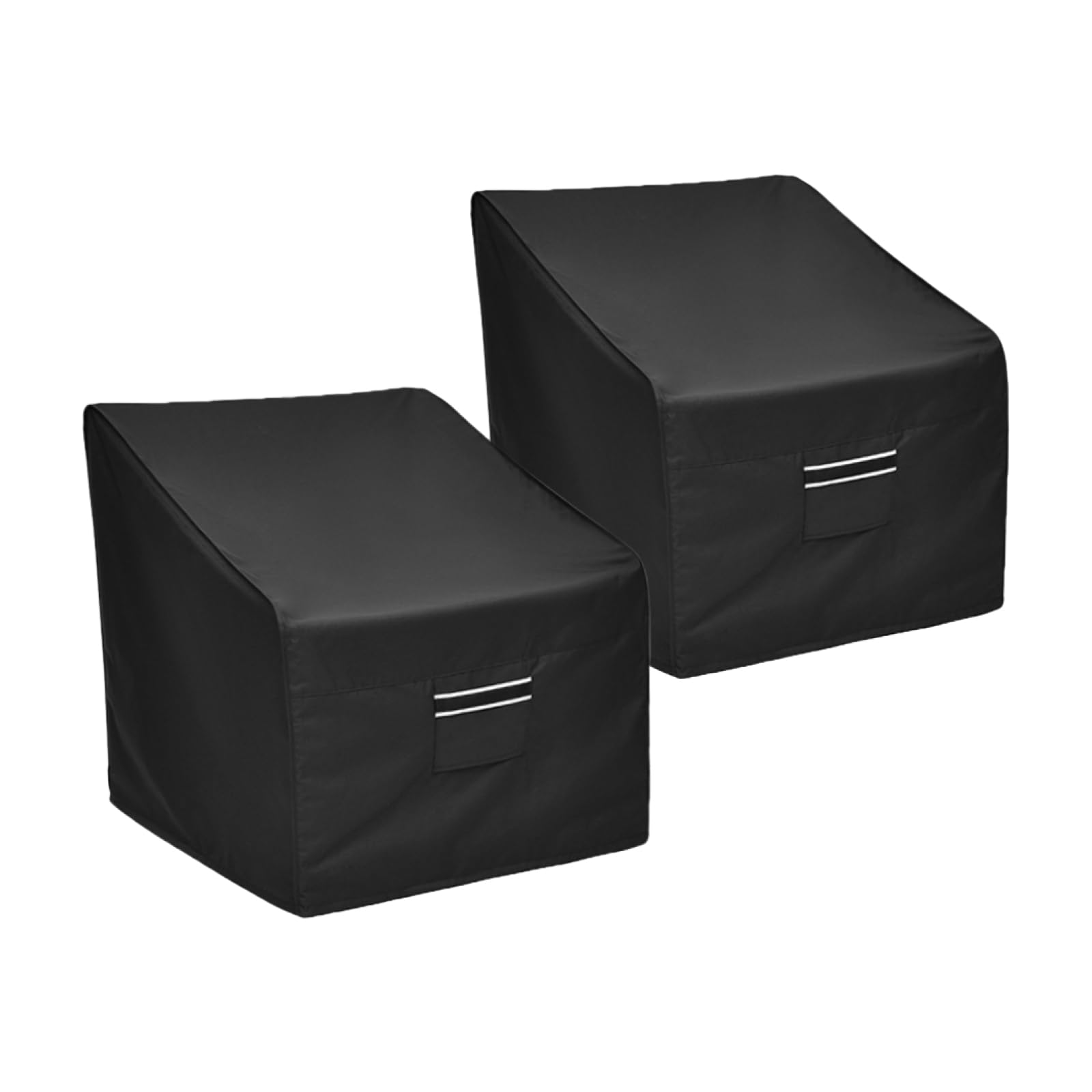 loriano Lot de 2 housses de chaise de patio imperméables pour meubles d'extérieur - Housses de meubles de patio - Convient comme chaise longue de pelouse - Noir - Taille M
