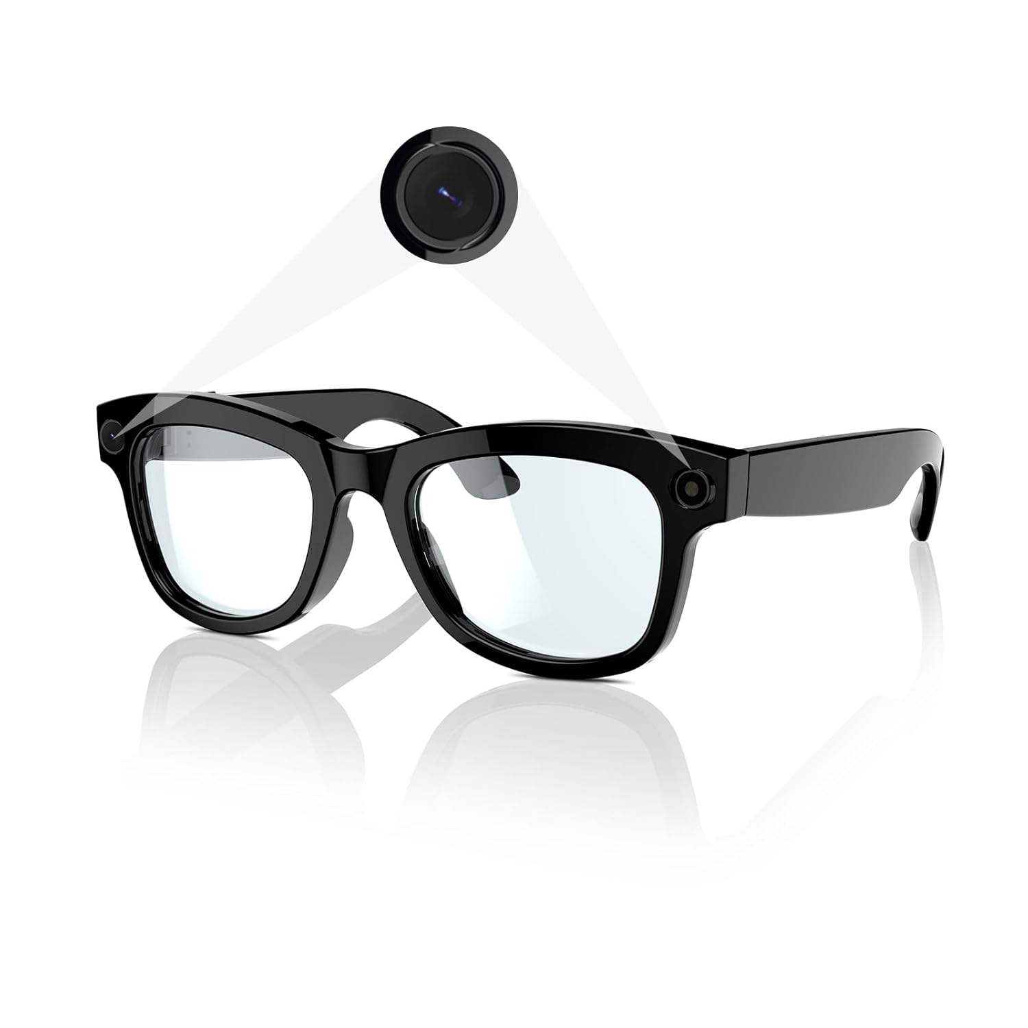 Smart Camera Glasses with 5MP Ultra-Wide Camera HD 1080P, Blue Light Blocking, AI Voice Control, 4H Playtime, Wi-Fi/Bluetooth 5.3 for HD Video &...