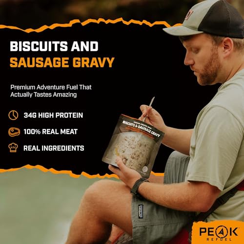 Peak Refuel Biscuits and Gravy Camping Breakfast Meals, 2-Pack, 4 Servings - Image 3