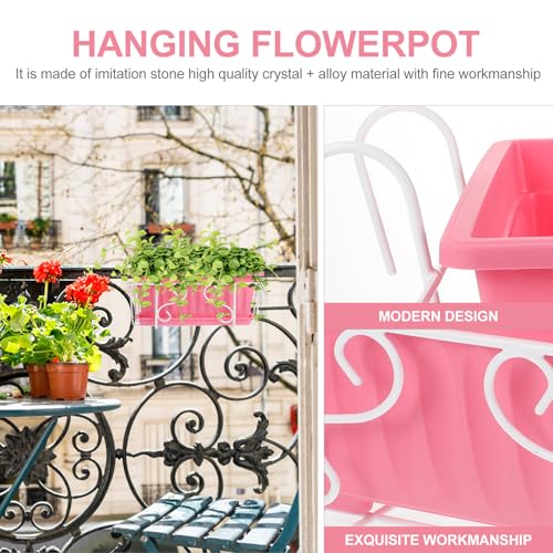 Jardinería vertical eficiente con el soporte para plantas colgante POPETPOP ligero en rosa 4