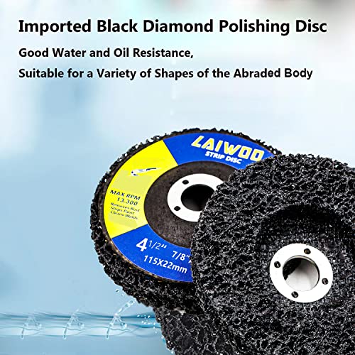 image for LAIWOO 10 Pack Strip Disc Wheel for Angle Grinders Stripping Wheel, Pa
