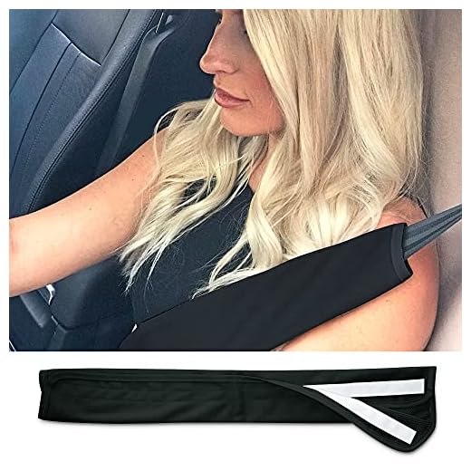 Waterproof Seat Belt Protector (Black) - Removable Auto Car Seatbelt Cover Guards Against Sweat and Odor