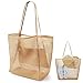LQTSLFM Beach Tote Bags for Women,Faltbare Mesh Strandtasche XXL Familie, Netztasche Large Foldable Mesh Swimming Pool Travel Bags Sandproof Shopper für Frauen