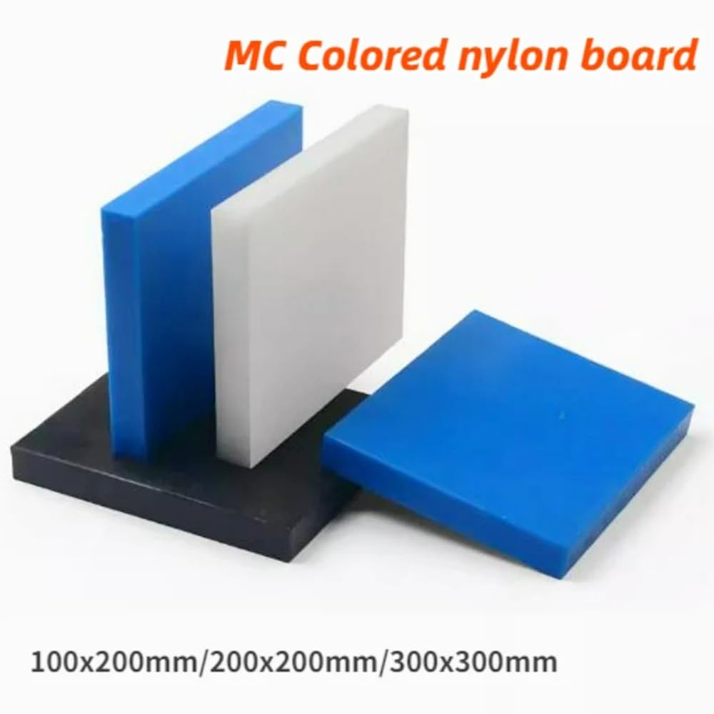 Placa De Nailon, 1/2 Piezas PA6 Placa De Nailon Puro Bloque De Láminas Mecanizado CNC Materiales Plásticos 2 Mm 3 Mm 4 Mm 5 Mm 6 Mm 8 Mm 10 Mm 12 Mm 15 Mm 20 Mm 25 Mm 30 Mm(White,8x300x300mm 1pcs)