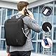 HOMIEE Rucksack Diebstahlsicher Anti Diebstahl Laptop Rucksack 15.6 Zoll mit USB Ladeanschluss Reiserucksack Erweiterbar Wasserdicht Business Taschen Rucksäcke für Herren Damen