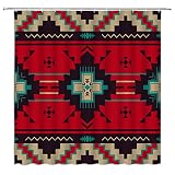 Aztec Shower Curtain Southwestern Tribal Native American Navajo Ethnic Abstract Colorful Geometric V