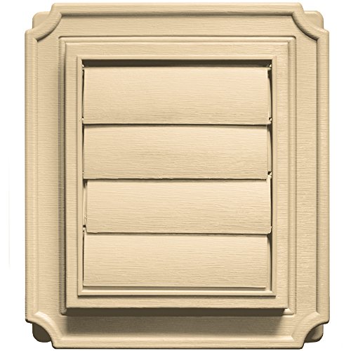 Builders Edge 140137079012 Scalloped Exhaust Vent 012, Dark Almond