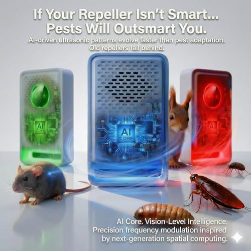 Image of RX-78, Ultrasonic Pest Control Repeller - Electronic & Ultrasound, Indoor Plug-in Repellent - Get rid of - Rodents, Mice, Squirrels, Bats, Insects, Bed Bugs, Ants, Fleas, Spiders, Roaches (6Pack)