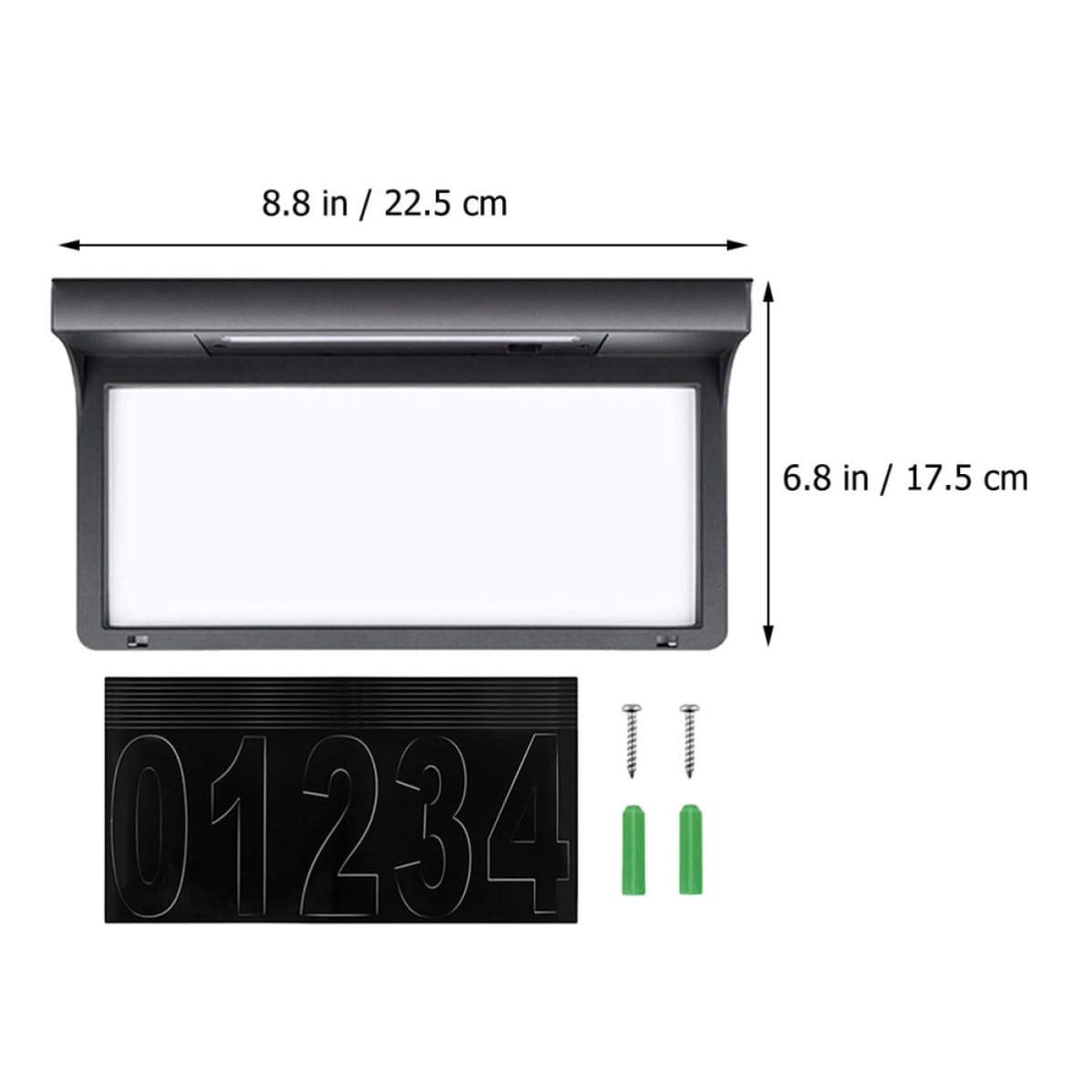 Numero Civico Solare LED 6 Lampade 1.2v 600mah Nero