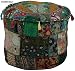 Sophia Art Cubierta de Patchwork Bordada Puf Decorativo Indio Puf Indio de...