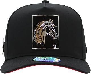 Ferreti Hats FT90 Horse Hat for Men & Women - Metal Horse Emblem Hat - Premium Snapback Baseball Cap, Gorras Originales