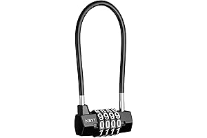 4-Digit Combination Padlock with Flexible Cable Strong Enough for Your Mountain Bike