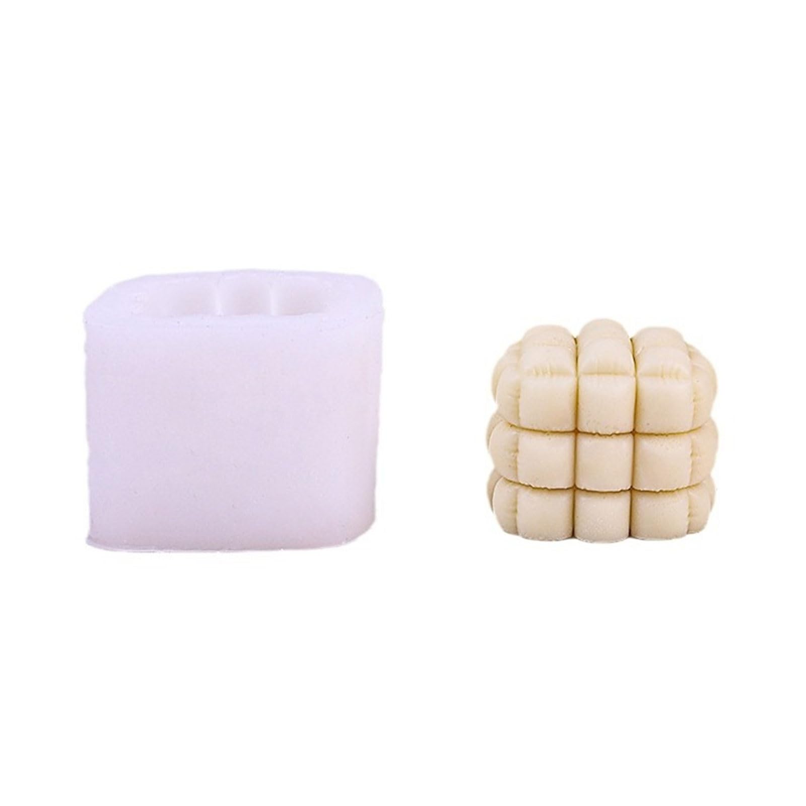 HZBB Cubic Mold, Non Stick Easy to Demold for Soap Gypsum Ornaments Home Decor, Epoxy Resin Casting Epoxy Resin Mold