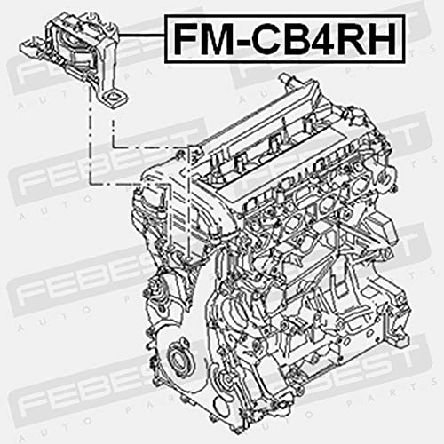 FEBEST Supporto Motore Idraulico Anteriore Destro Per Ford Focus III, C-Max II, Volvo V50/C30 – Ricambio OE 30636870