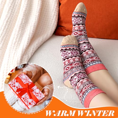 Image of Clothirily Wool Socks for Women, Thick Knit Winter Warm Boot Wool Socks