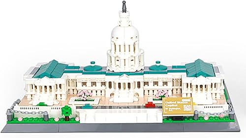 Miniatura 4 de 1074 piezas de bloques de construcción del Capitolio de los Estados Unidos, juego de rompecabezas de arquitectura del mundo, colección de modelos