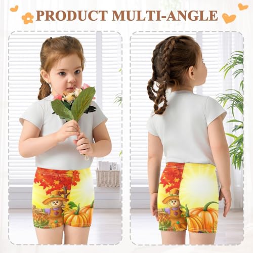 Under Dress Shorts Funny Cotton Toddler Girl Biker Shorts 4t Summer Clothes Autumn Harvest Pumpkins4