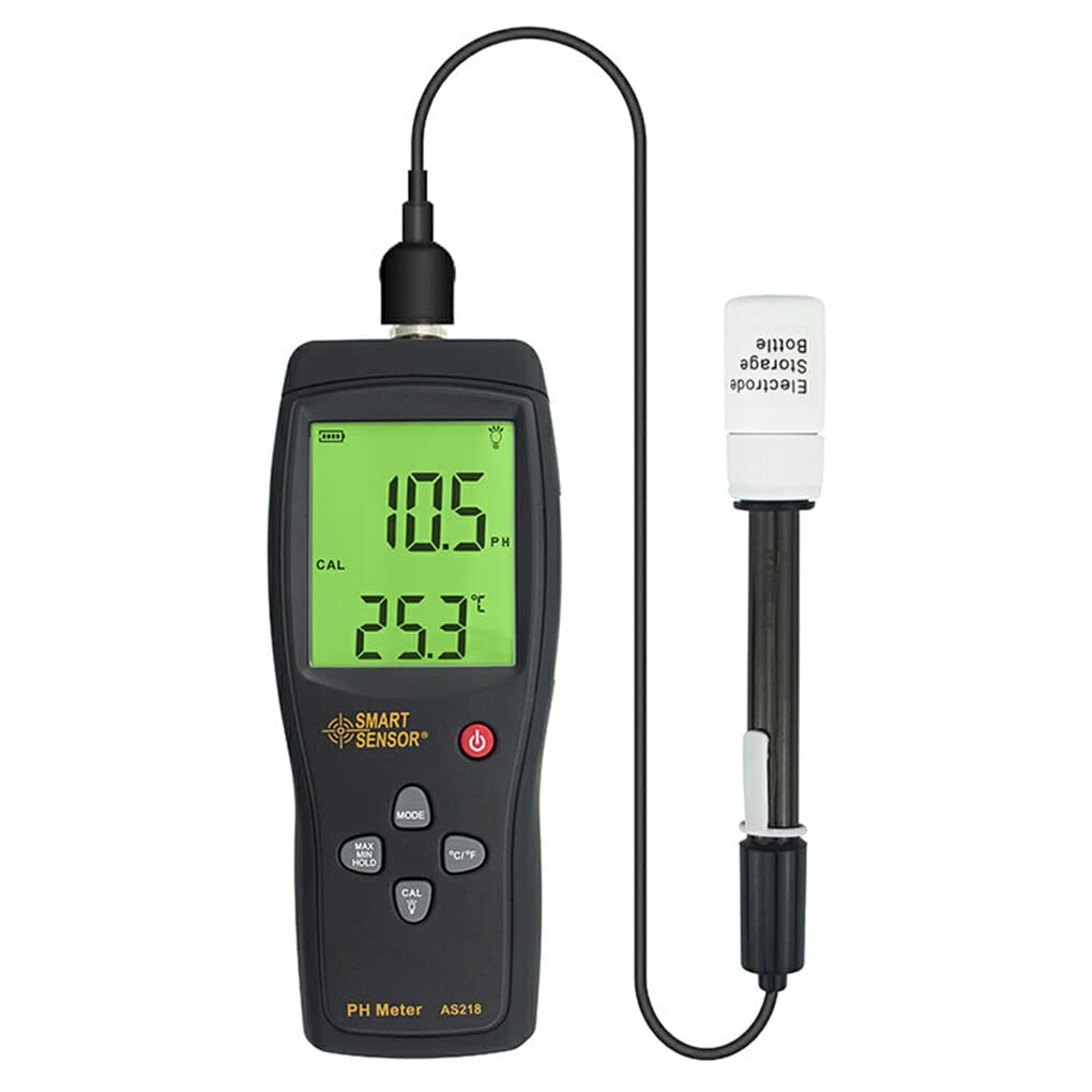 Pantalla Digital retroiluminación PH medidor de temperatura pecera piscina vino 0,00~14,00 pH probador de ácido de agua termómetro